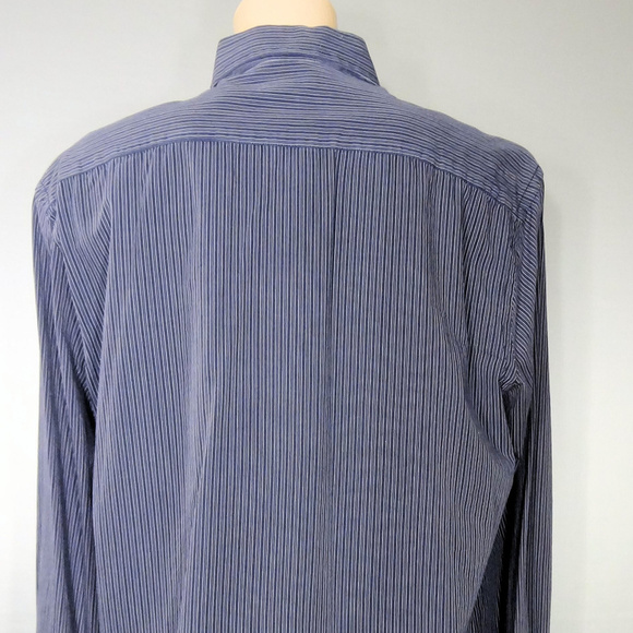 Express Button Down Blue Shirt w/Embroidered Desig - Picture 3 of 6